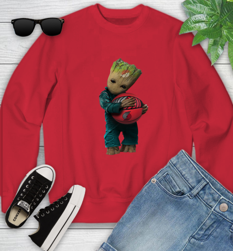 NBA Groot Guardians Of The Galaxy Basketball Sports Portland Trail Blazers Youth Sweatshirt 9