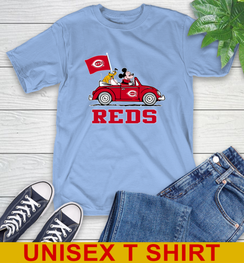 MLB Baseball Cincinnati Reds Pluto Mickey Driving Disney Shirt T-Shirt 11