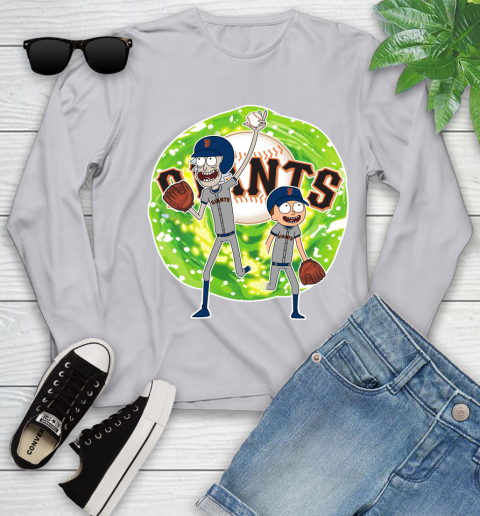 MLB San Francisco Giants Rick And Morty Baseball Sports Youth Long Sleeve 5