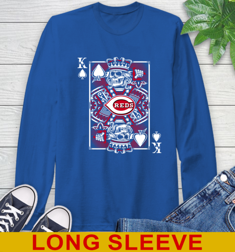 Cincinnati Reds MLB Baseball The King Of Spades Death Cards Shirt Long Sleeve T-Shirt 11