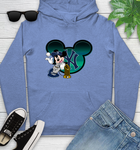MLB New York Yankees The Commissioner's Trophy Mickey Mouse Disney Youth Hoodie 12