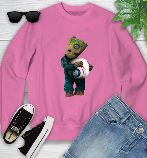 MLB Groot Guardians Of The Galaxy Baseball Sports Seattle Mariners Youth Sweatshirt 7