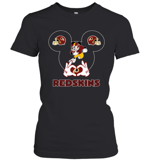 I Love The Redskins Mickey Mouse Washington Redskins Women's T-Shirt