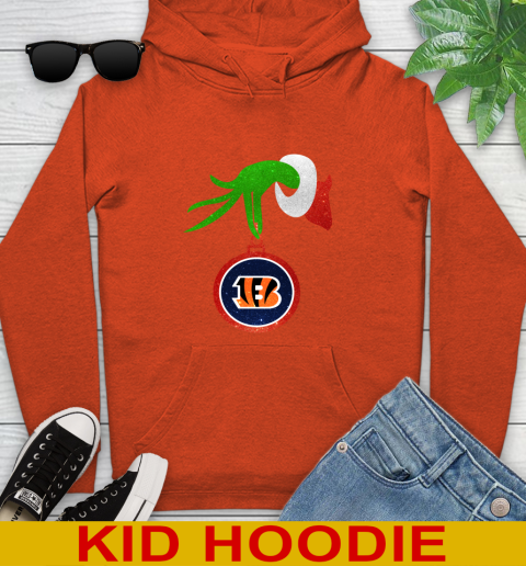 Cincinnati Bengals Grinch Merry Christmas NFL Football Youth Hoodie 5