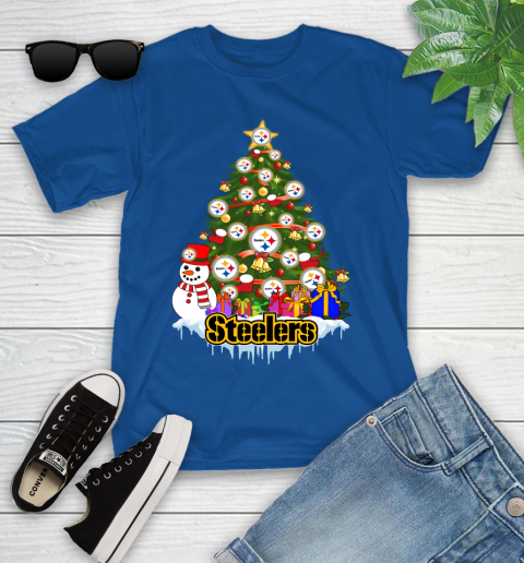 Pittsburgh Steelers Merry Christmas NFL Football Sports Youth T-Shirt 9