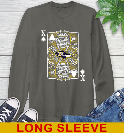 Baltimore Ravens NFL Football The King Of Spades Death Cards Shirt Long Sleeve T-Shirt 10