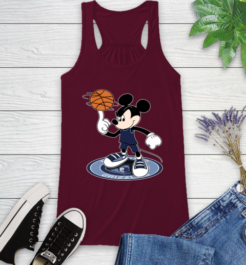 NBA Basketball Memphis Grizzlies Cheerful Mickey Disney Shirt Racerback Tank 3