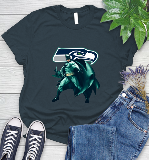 NFL Batman Football Sports Seattle Seahawks Women's T-Shirt 8