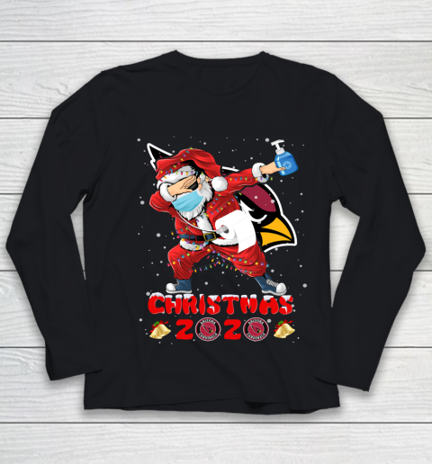 Arizona Cardinals Funny Santa Claus Dabbing Christmas 2020 NFL Youth Long Sleeve