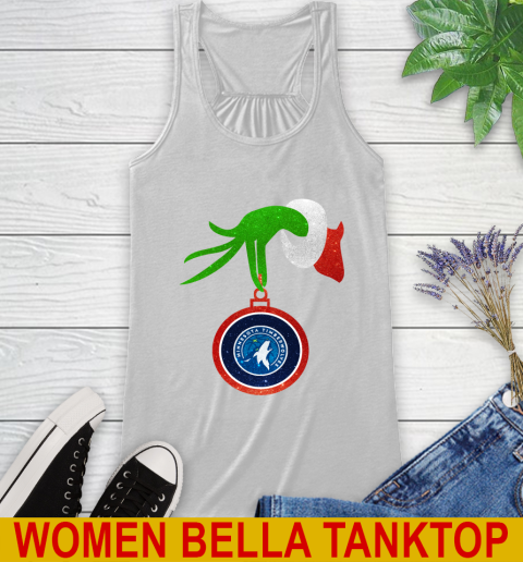 Minnesota Timberwolves Grinch Merry Christmas NBA Basketball Racerback Tank
