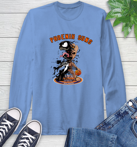 NBA Phoenix Suns Basketball Venom Groot Guardians Of The Galaxy Long Sleeve T-Shirt 11
