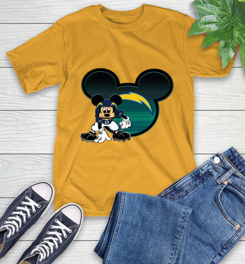 NFL Los Angeles Chargers Mickey Mouse Disney Football T Shirt T-Shirt 3