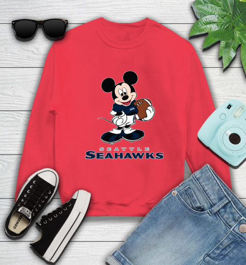 NFL Football Seattle Seahawks Cheerful Mickey Mouse Shirt Sweatshirt 10