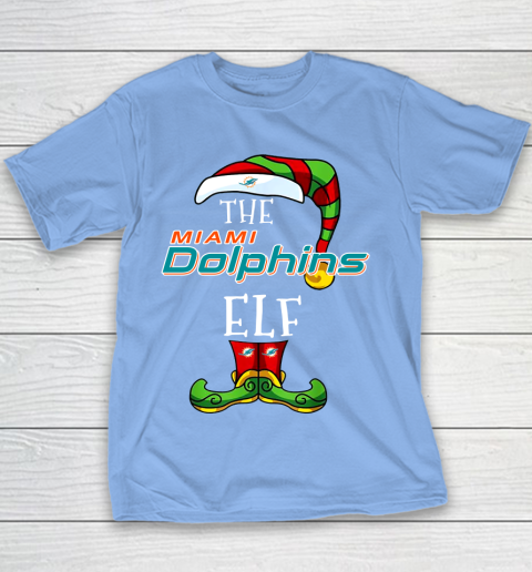 Miami Dolphins Christmas ELF Funny NFL Youth T-Shirt 8