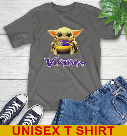 NFL Football Minnesota Vikings Baby Yoda Star Wars Shirt T-Shirt 8