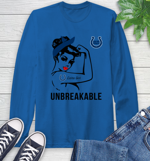 NFL Indianapolis Colts Girl Unbreakable Football Sports Long Sleeve T-Shirt 7