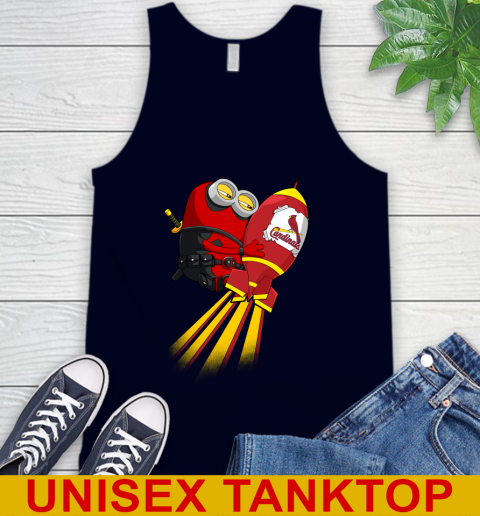 MLB Baseball St.Louis Cardinals Deadpool Minion Marvel Shirt Tank Top 2