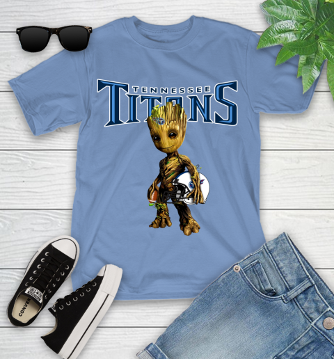Tennessee Titans NFL Football Groot Marvel Guardians Of The Galaxy Youth T-Shirt 11