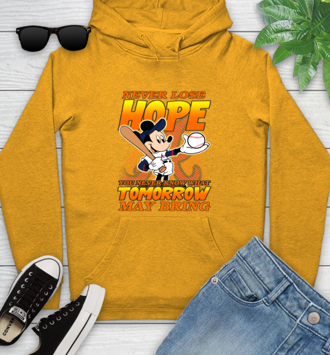 Atlanta Braves MLB Baseball Mickey Disney Never Lose Hope Youth Hoodie 2