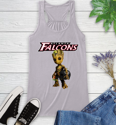 Atlanta Falcons NFL Football Groot Marvel Guardians Of The Galaxy Racerback Tank 5