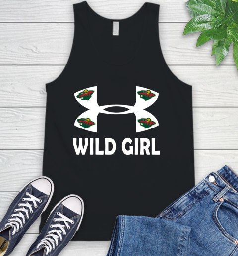 NHL Minnesota Wild Girl Under Armour Hockey Sports Tank Top