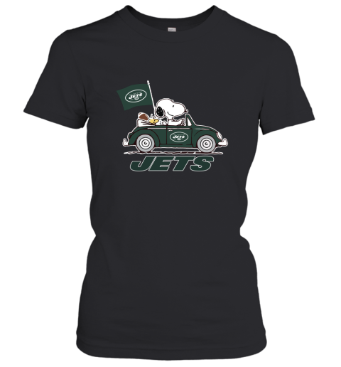 Snoopy And Woodstock Ride The New York Jets Car NFL Women's T-Shirt