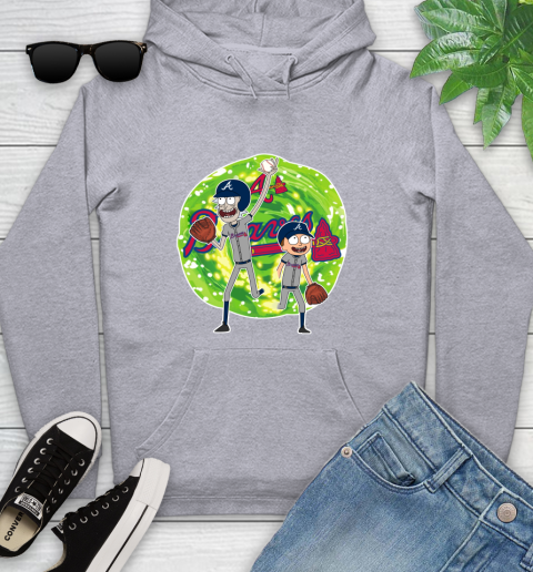 MLB Atlanta Braves Rick And Morty Baseball Sports Youth Hoodie 6