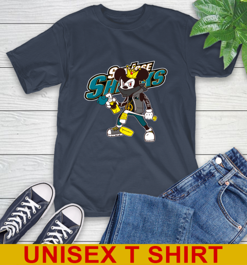 San Jose Sharks NHL Hockey Mickey Peace Sign Sports T-Shirt 4