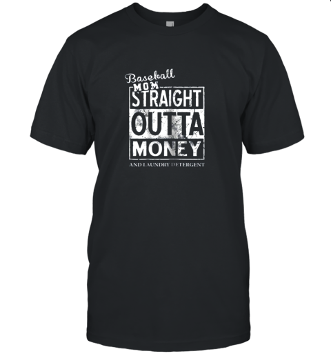 Baseball Mom Straight Outta Money Unisex Jersey Tee