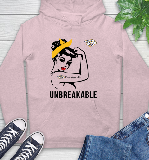 NHL Nashville Predators Girl Unbreakable Hockey Sports Hoodie 7