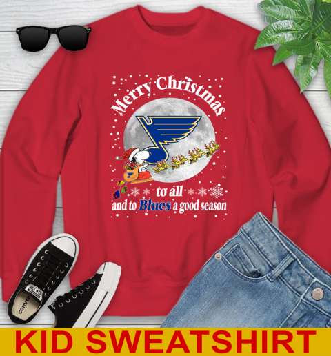 St.Louis Blues Merry Christmas To All And To Blues A Good Season NHL Hockey Sports Youth Sweatshirt 7