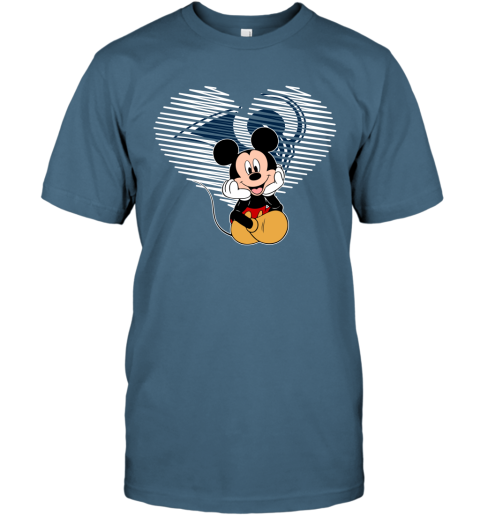 NFL Los Angeles Rams The Heart Mickey Mouse Disney Football T Shirt xXz4jzABmrU classic t shirt 2 95 151514 front indigo blue