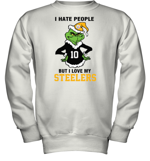 I Hate People But I Love My Steelers Pittsburgh Steelers NFL Teams Youth Sweatshirt