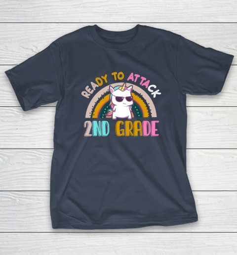 Back to school shirt Ready To Attack 2nd grade Unicorn T-Shirt 13