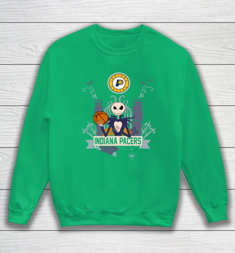 NBA Indiana Pacers Basketball Jack Skellington Halloween Sweatshirt 5