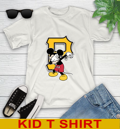 Pittsburgh Pirates MLB Baseball Dabbing Mickey Disney Sports Youth T-Shirt