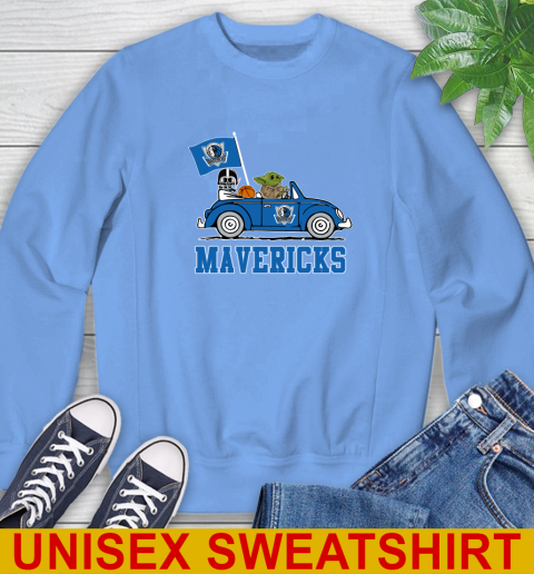NBA Basketball Dallas Mavericks Darth Vader Baby Yoda Driving Star Wars Shirt Sweatshirt 11