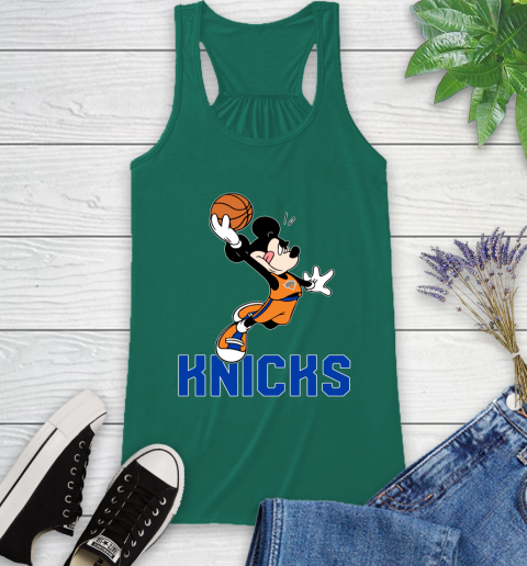 NBA Basketball New York Knicks Cheerful Mickey Mouse Shirt Racerback Tank 7