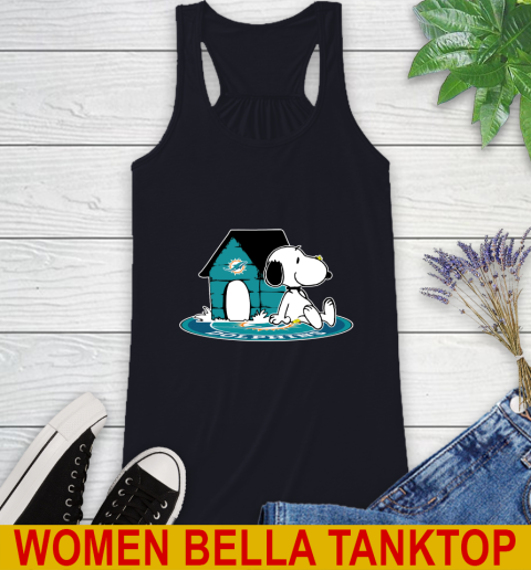 NFL Football Miami Dolphins Snoopy The Peanuts Movie Shirt Racerback Tank 10
