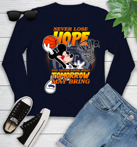 Sacramento Kings NBA Basketball Mickey Disney Never Lose Hope Youth Long Sleeve 2