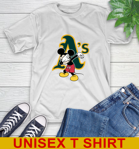 Oakland Athletics MLB Baseball Dabbing Mickey Disney Sports T-Shirt