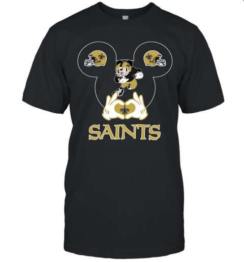 I Love The Saints Mickey Mouse New Orleans Saints Unisex Jersey Tee