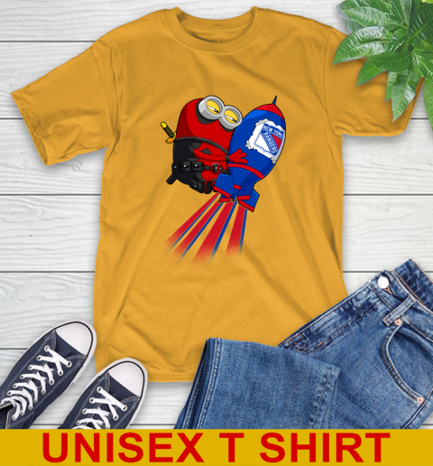 NHL Hockey New York Rangers Deadpool Minion Marvel Shirt T-Shirt 2