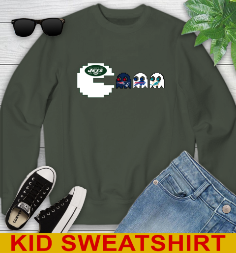 New York Jets NFL Football Pac Man Champion Youth Sweatshirt 9