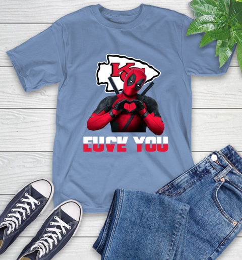 NHL Kansas City Chiefs Deadpool Love You Fuck You Football Sports T-Shirt 12