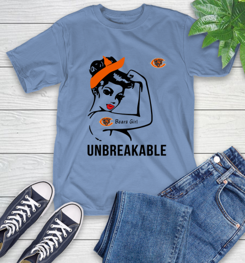 NFL Chicago Bears Girl Unbreakable Football Sports T-Shirt 11