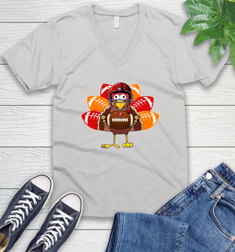 Tampa Bay Buccaneers Turkey Thanksgiving Day V-Neck T-Shirt