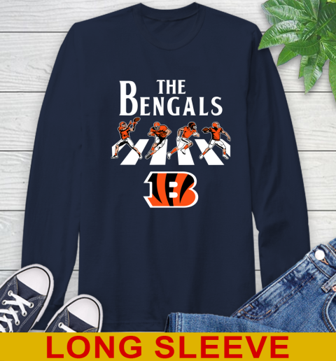 NFL Football Cincinnati Bengals The Beatles Rock Band Shirt Long Sleeve T-Shirt 3