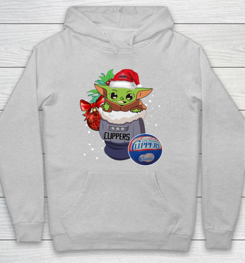 LA Clippers Christmas Baby Yoda Star Wars Funny Happy NBA Hoodie 6