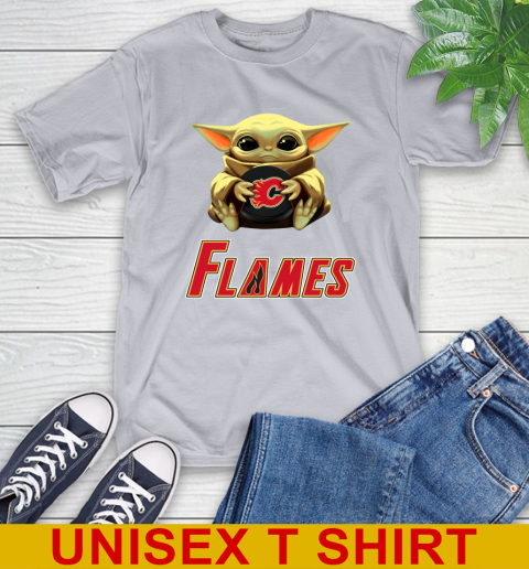 NHL Hockey Calgary Flames Star Wars Baby Yoda Shirt 6